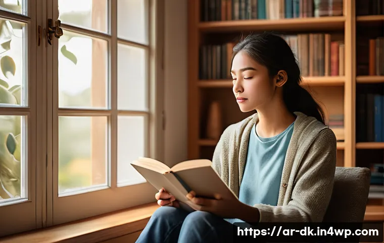 정서 인식 능력 향상을 위한 온라인 코스 - **Prompt:** A serene and introspective young adult (gender-neutral, wearing comfortable and modest c...