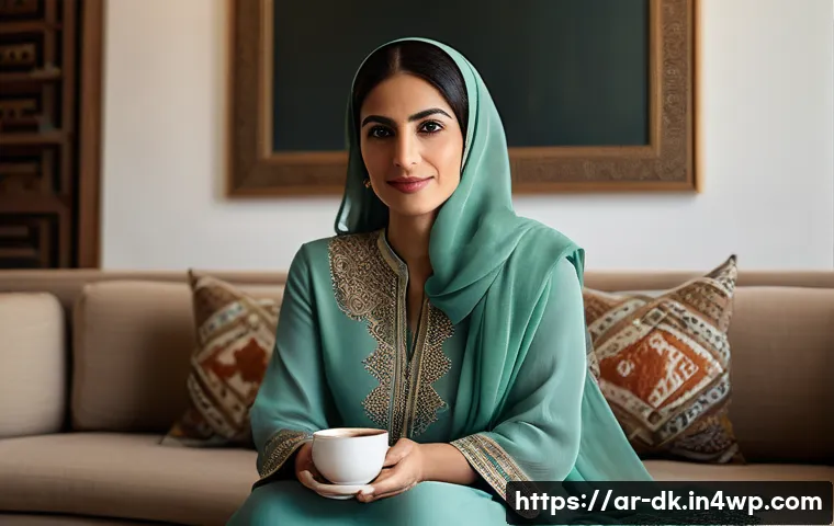 정서 인식 향상을 위한 고급 기술 - A detailed portrait of a Middle Eastern woman in her late 30s, wearing modest contemporary clothing ...